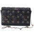 Christian Louboutin Paloma Clutch Bag Crossbody Black Leather Studded